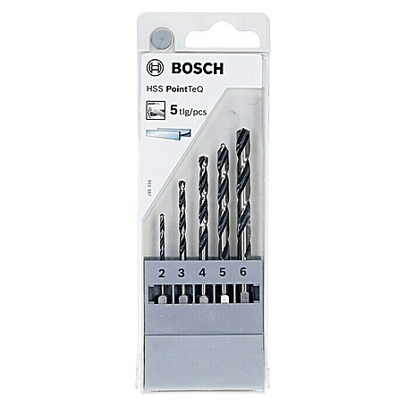 Bosch Metallbohrer-Set (Durchmesser: 2 mm - 6 mm, 5 -tlg.)