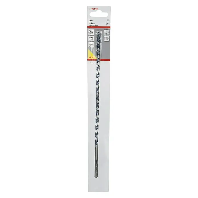 Bosch Beton- & Steinbohrer CYL-5 - Durchmesser Bohrer: 6 mm, Arbeitslänge: 200 mm - Bosch CYL-5 Steinbohrer mit 6 mm Durchmesser und 200/250 mm Länge, ideal für präzise Bohrlöcher in Mauerwerk und Stein.