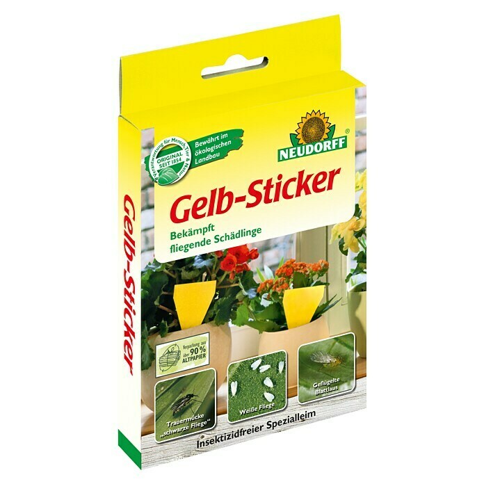 Neudorff Gelb-Sticker10 Stk. Diagonal View