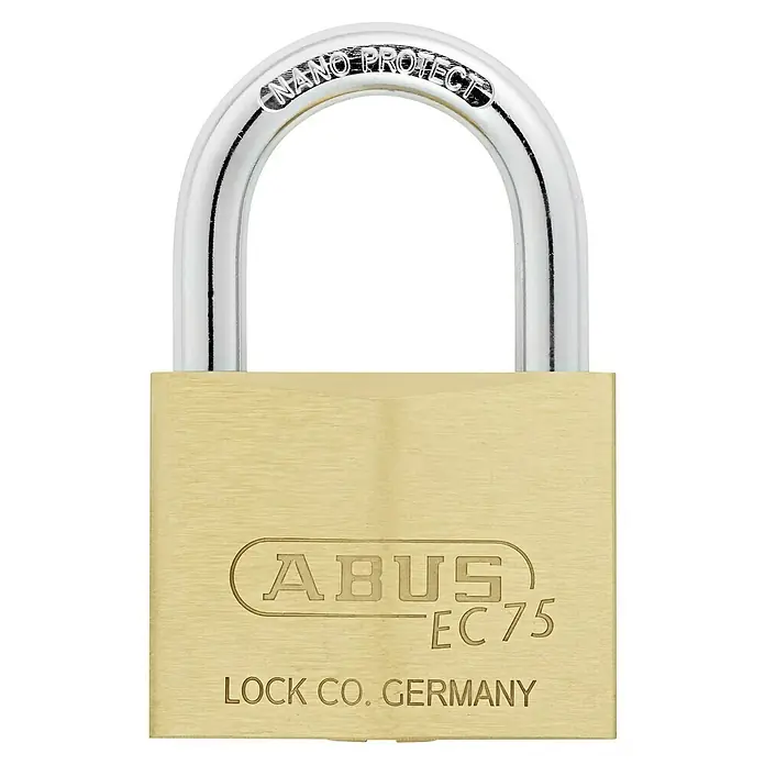 Abus Candado 75/60 - An x Al: 60 x 90,5 mm, Espesor de estribo: 10 mm, Material estribo: Acero, Número de llaves: 1 ud. - El candado ABUS EC75 ofrece una protección fiable para sus objetos de valor con su cuerpo de latón macizo y su grillete de acero endurecido.