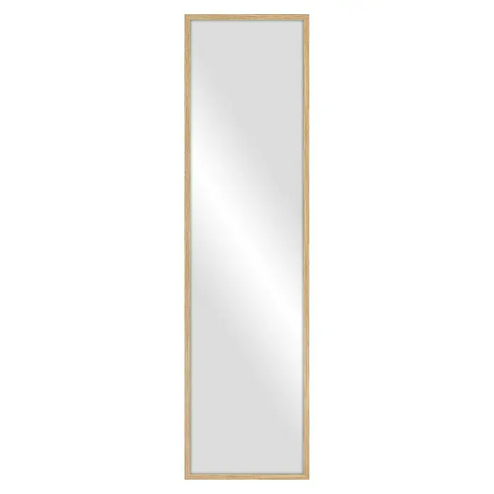 Espejo de pared Lima - 40 x 160 cm, Roble - Espejo elegante con marco, perfecto para cualquier habitación. El espejo refleja la luz y crea un ambiente agradable.