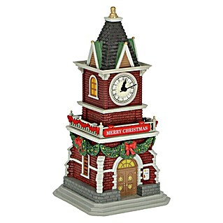 Dekofigur Uhrenturm Tannenbaum (B x H: 14,5 x 30,2 cm, Polyresin)