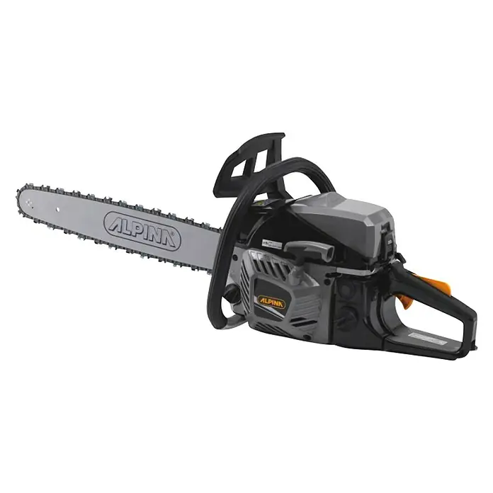 Alpina Motosierra de gasolina ACS 50 - 2,2 kW, 49,3 cm³, Longitud de la cuchilla: 50 cm - En la imagen se muestra una motosierra Alpina, perfecta para el cuidado de árboles y el corte de leña. Potente y fiable para el jardín.