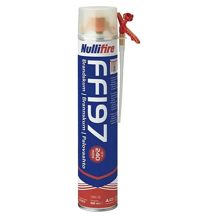 Brandschutzschaum Nullifire FF197 B1 - 880 ml, Modifizierter 1-Komponenten-PU-Schaum - Vorderansicht