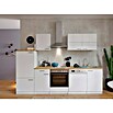 Respekta Küchenzeile KB280WW (Breite: 280 cm, Mit Elektrogeräten, Weiß)