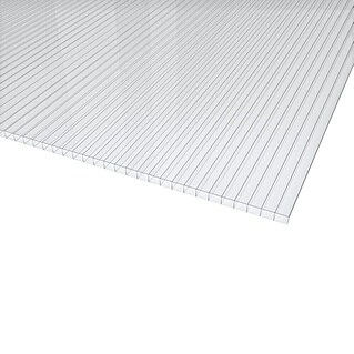 Hohlkammerplatte ECO-UV (200 cm x 98 cm x 4 mm, Polycarbonat, Transparent)