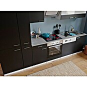 Respekta Küchenzeile KB310WSCGKE178 (Breite: 310 cm, Mit Elektrogeräten, Schwarz)
