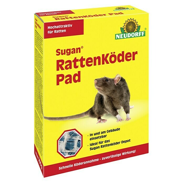 Neudorff Sugan Rattenköder Pads200 g Diagonal View