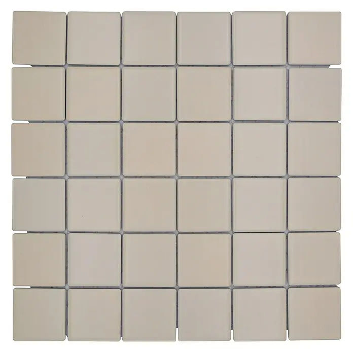 Mosaikfliese Quadrat Uni CD 272 - 29,8 x 29,8 cm, Beige, Matt - Quadratische Fliesen in einem sanften Cremeton, ideal für Badezimmer oder Küchen. Die Fliesen schaffen eine harmonische und zeitlose Optik.
