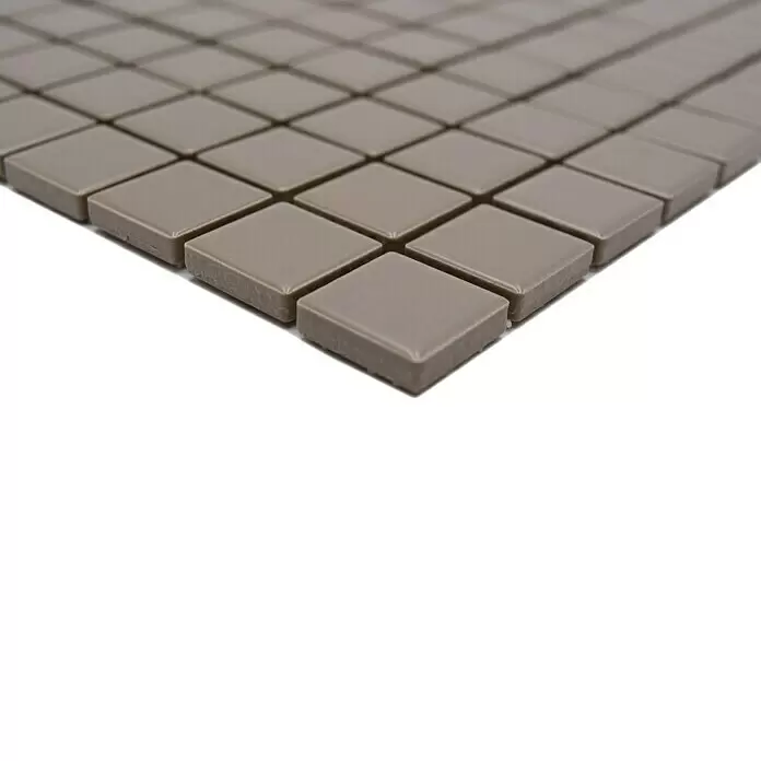 Mosaikfliese Quadrat Uni CG 194 - 29,8 x 29,8 cm, Beige/Braun, Matt - Detailaufnahme