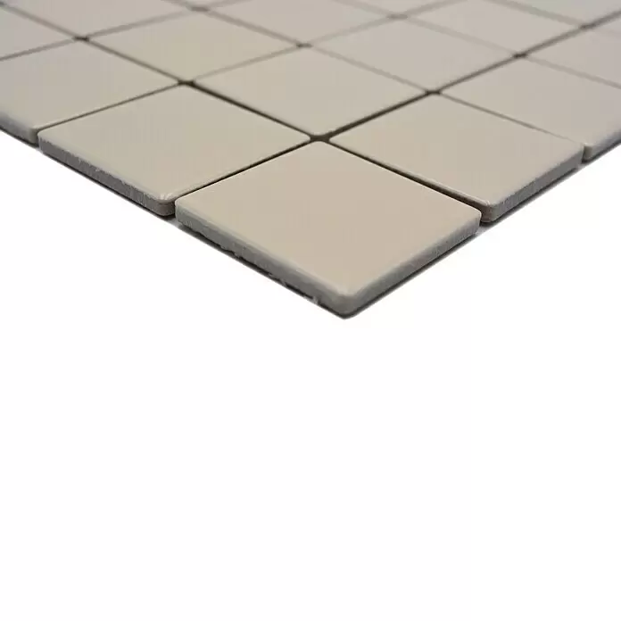 Mosaikfliese Quadrat Uni CD 272 - 29,8 x 29,8 cm, Beige, Matt - Detailaufnahme