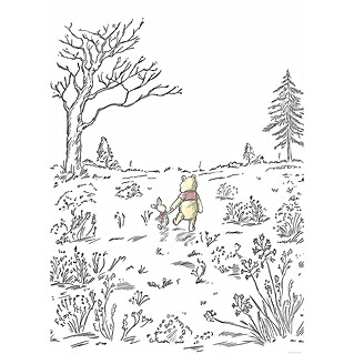 Komar Fototapete Winnie Pooh Walk (B x H: 200 x 280 cm, Vlies)