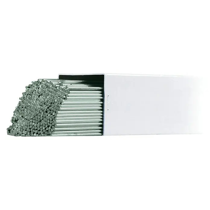 Gys WIG-Schweißstab Edelstahl 308L - Durchmesser: 2 mm - Eine Packung mit Schweißstäben in einem weißen Karton. Geeignet für Schweißarbeiten und Metallbearbeitung.