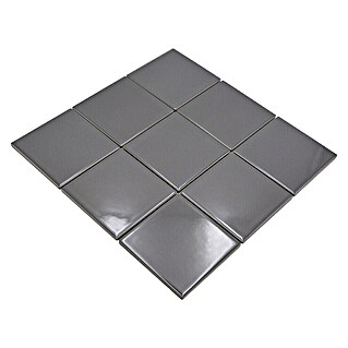 Mozaik pločica Quadrat Uni CQ 110 (29,8 x 29,8 cm, Sive boje, Sjaj)