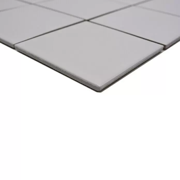 Mosaikfliese Quadrat Uni CQ 105 - 29,8 x 29,8 cm, Weiß, Matt - Detailaufnahme