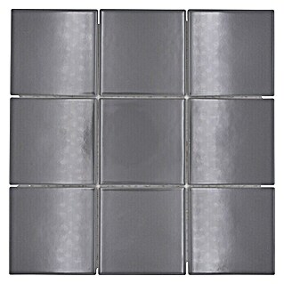 Mosaikfliese Quadrat Uni CQ 110 (29,8 x 29,8 cm, Grau, Glänzend)