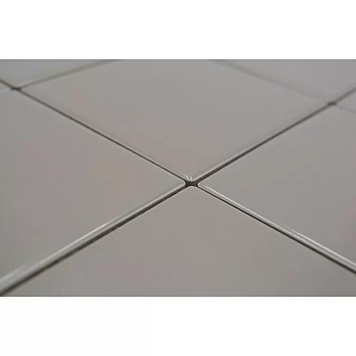 Mosaikfliese Quadrat Uni CQ 140 - 29,8 x 29,8 cm, Beige/Braun, Glänzend - Detailaufnahme
