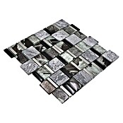 Mosaikfliese Multiformat Crystal Mix XCM NIKO10 (29,8 x 29,8 cm, Grau/Schwarz, Glänzend)