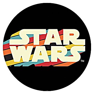 Komar Fototapete rund Star Wars Typeface (128 cm, Selbstklebend)