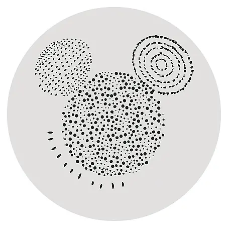 Komar Dots Fototapete rund Mickey Stipple Art
