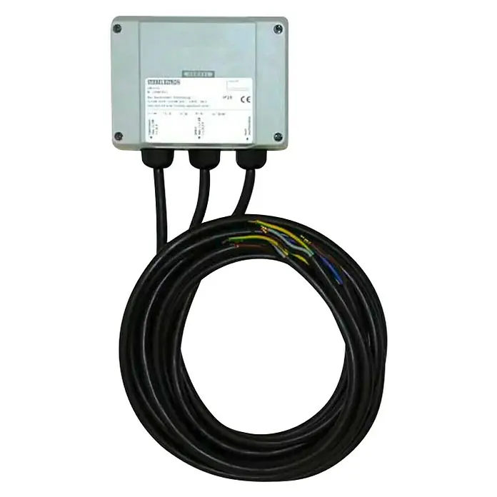 Stiebel Eltron Herd-Anschluss-Set - 3x2 m Elektroleitung - Anschlussdose mit schwarzem Kabel. Diese Anschlussdose ist für Elektroinstallationen und sorgt für sichere Verbindungen.