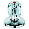 Grohe Hahnoberteil Brillant (½″, Chrom/Rot, Schubrosette) | BAUHAUS