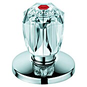 Grohe Hahnoberteil Brillant (½″, Chrom/Rot, Schubrosette) | BAUHAUS