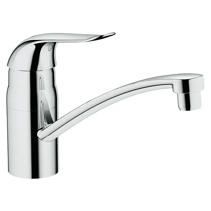 Grohe Euroeco Special Spültischarmatur - Chrom, Glänzend - Eine glänzende Chrom-Küchenarmatur mit einem eleganten, geschwungenen Design, ideal für moderne Küchen.