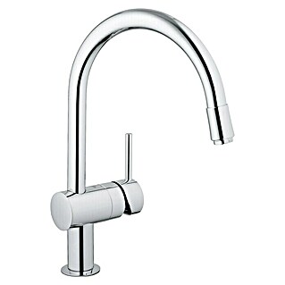 Grohe Spültischarmatur Minta (C-Auslauf, Chrom, Glänzend, Ausziehbar)