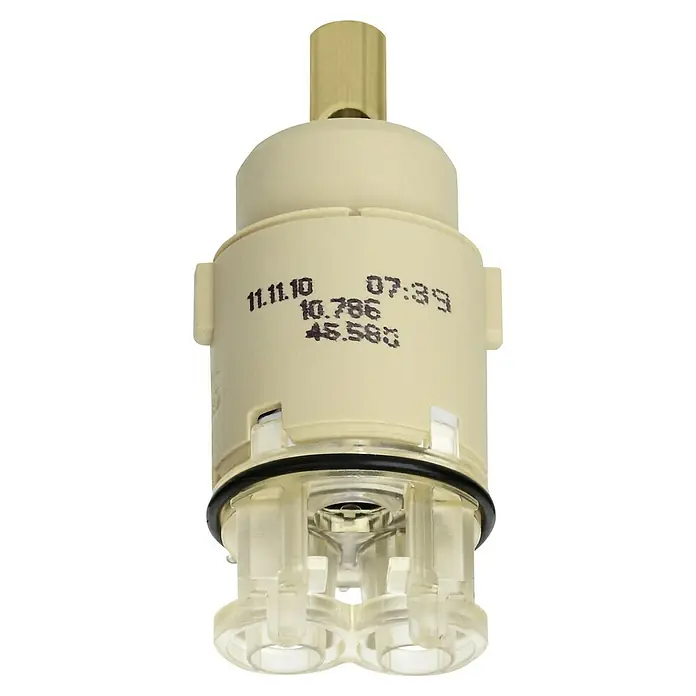 Grohe Kartusche - Durchmesser Kartusche: 28 mm, SilkMove Funktion, Temperaturbegrenzung - Ein Keramikmischventil für Wasserhähne mit Datumsstempel, ideal für Bad- oder Küchenarmaturen.