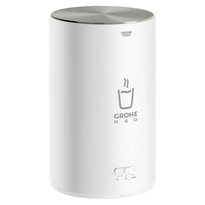 Grohe Boiler Red Größe M - 4 l, Titan - Kompakter Grohe Red Warmwasserbereiter mit modernem Design und intuitiven Bedienelementen für den sofortigen Zugriff auf heißes Wasser.
