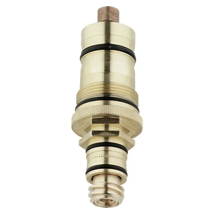 Grohe Thermoelement mit nicht steigender Spindel - ½″ - Messingkartusche für Mischbatterie mit schwarzem Dichtungsring. Ideal für die Reparatur von Wasserhähnen und Armaturen im Bad oder Küche.