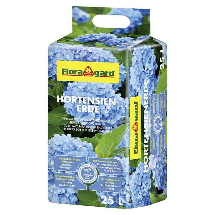 Floragard Hortensienerde25 l, Geeignet für: Blaue Hortensien Diagonal View