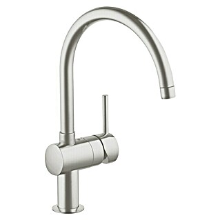 Grohe Spültischarmatur Minta (C-Auslauf, Supersteel, Matt, Schwenkbar)