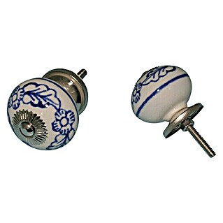 Möbelknopf HC-119 (Typ Möbelgriff: Knopf, Durchmesser: 40 mm, Weiß/Blau)