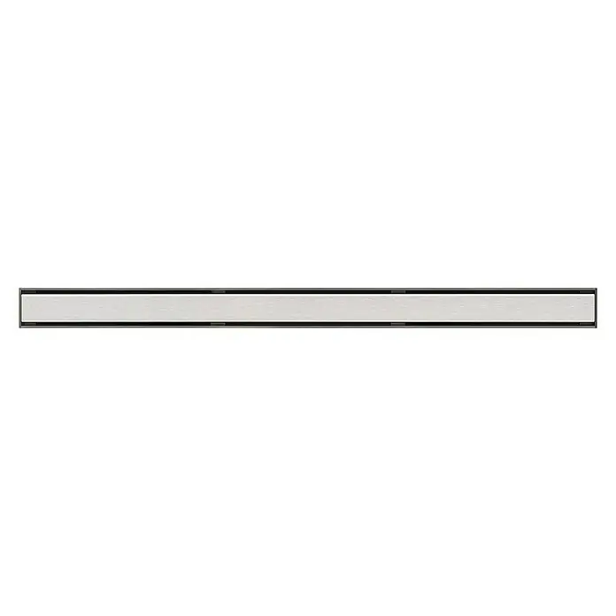 Camargue Duschrinne - 80 cm, Edelstahl - Das Bild zeigt ein lineares Duschablaufsystem mit einem eleganten Design, das sich ideal für moderne Badezimmer eignet.