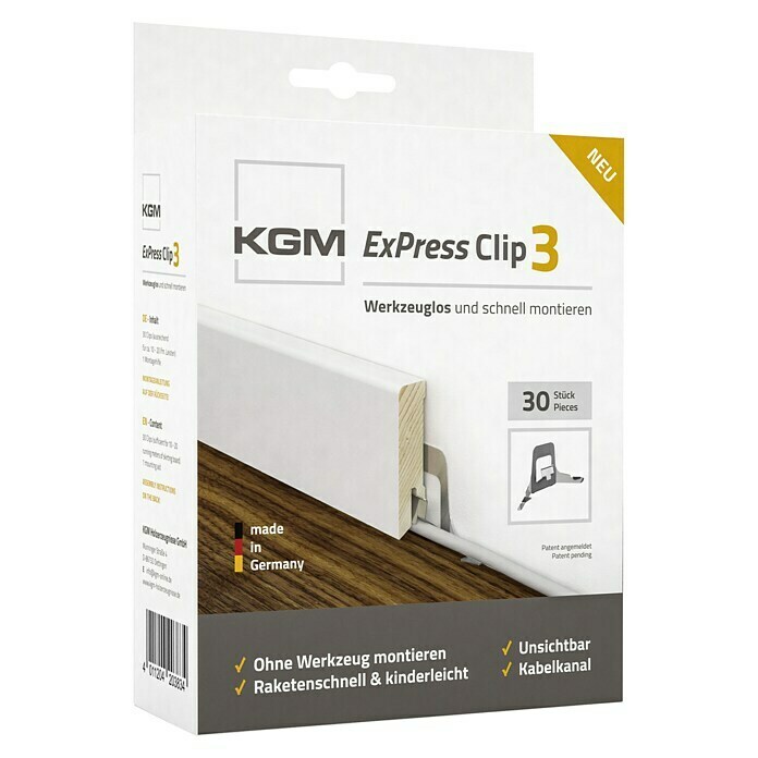 Leistenclip ExPress Clip 330 Stk. Diagonal View