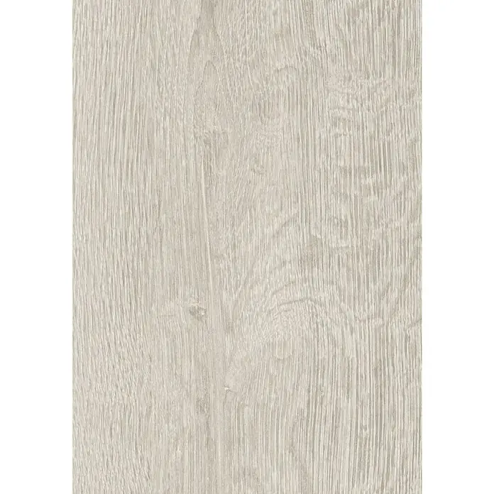 Laminat - Atlas Oak, Landhausdiele, 1.285 x 192 x 7 mm - Detailaufnahme einer hellen Holzoberfläche mit feiner Maserung, ideal für moderne Möbeldesigns oder Bodenbeläge. Die Textur bietet eine natürliche Ästhetik.