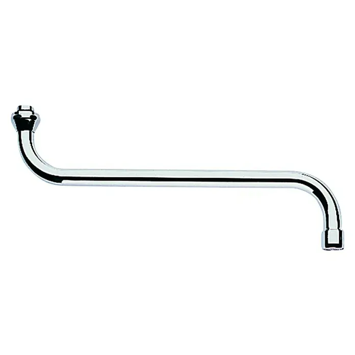 Grohe S-Auslauf - Chrom, Messing, Ausladung: 301 mm - Verchromter Duscharm mit S-Form für eine moderne Duschkabine, der Stil und Funktionalität vereint. Ideal für jedes Badezimmerdesign.