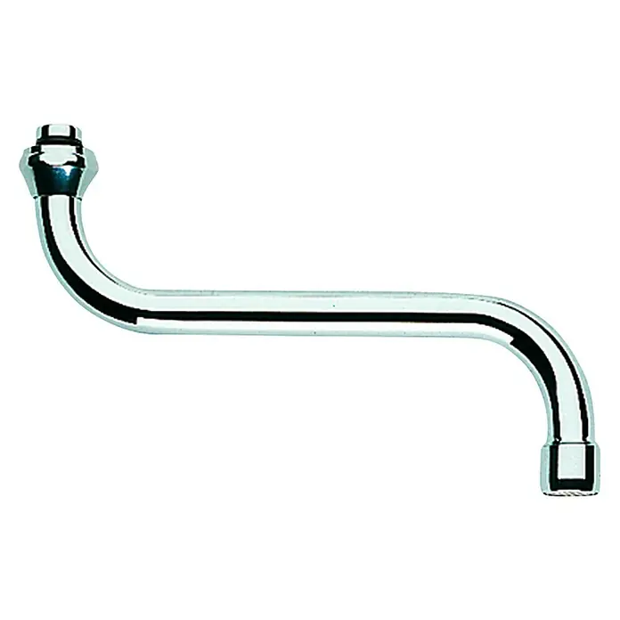 Grohe S-Auslauf Atlanta - Chrom, Messing, Ausladung: 200 mm - Verchromtes Siphon-Verlängerungsrohr in S-Form. Das glänzende Rohr ist ein sanitäres Zubehör.