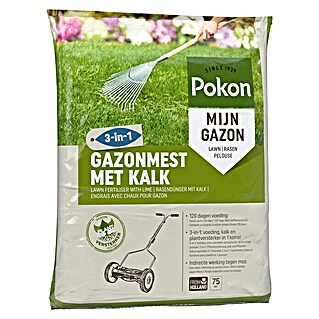 Pokon Gazonmest met Kalk (5 kg, Inhoud voldoende voor ca.: 75 m²)