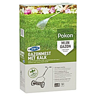 Pokon Gazonmest met Kalk (2 kg, Inhoud voldoende voor ca.: 30 m²)