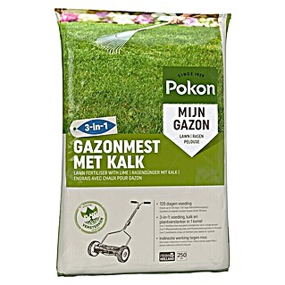 Pokon Gazonmest met Kalk (16,8 kg, Inhoud voldoende voor ca.: 250 m²)