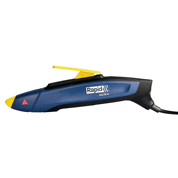 Rapid Heißklebepistole EG - Blau, Gelb, Durchmesser Klebepatrone: 7 mm - Das Rapid EG Pen Heißklebegerät ist ideal für feine Klebearbeiten. Seine ergonomische Form und präzise Spitze ermöglichen sauberes Arbeiten.