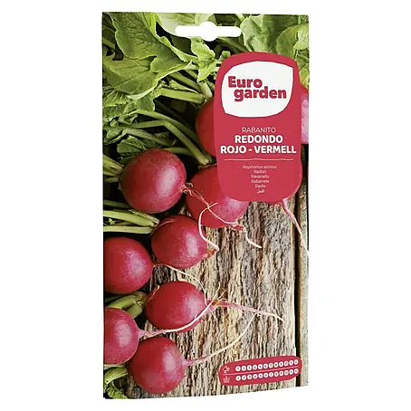 Euro Garden  Semillas de vegetales Rabanito Redondo Rojo