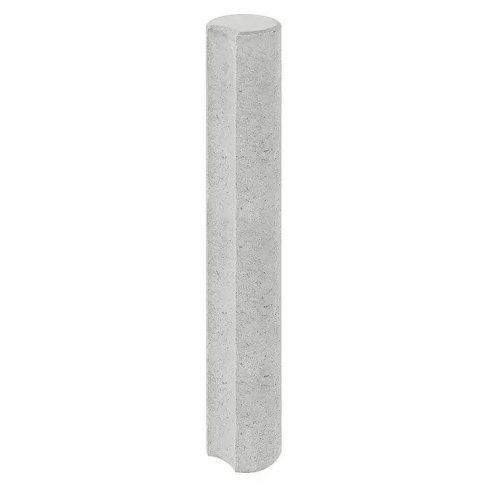 Diephaus Kleinpalisade - Ø x H: 15 x 120 cm, Grau, Beton - Graue Betonsäule mit rechteckigem Sockel und abgerundeter Säule. Das verwendete Material ist Beton.