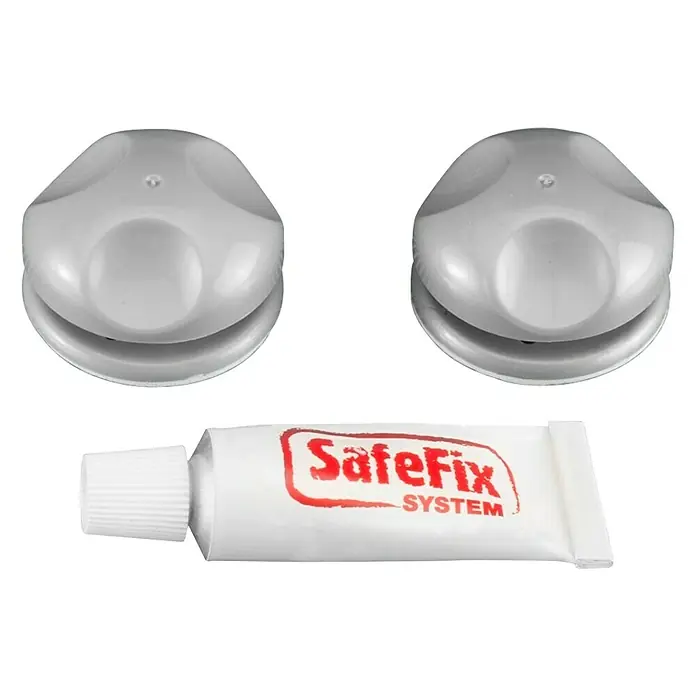 Metaltex Haken Safe Fix Viva - Kunststoff, Anzahl Paare: 1 Stk. - SafeFix-System: Klebstoff und Befestigungselemente für die sichere Montage von Objekten. Ideal für Bad und Küche.