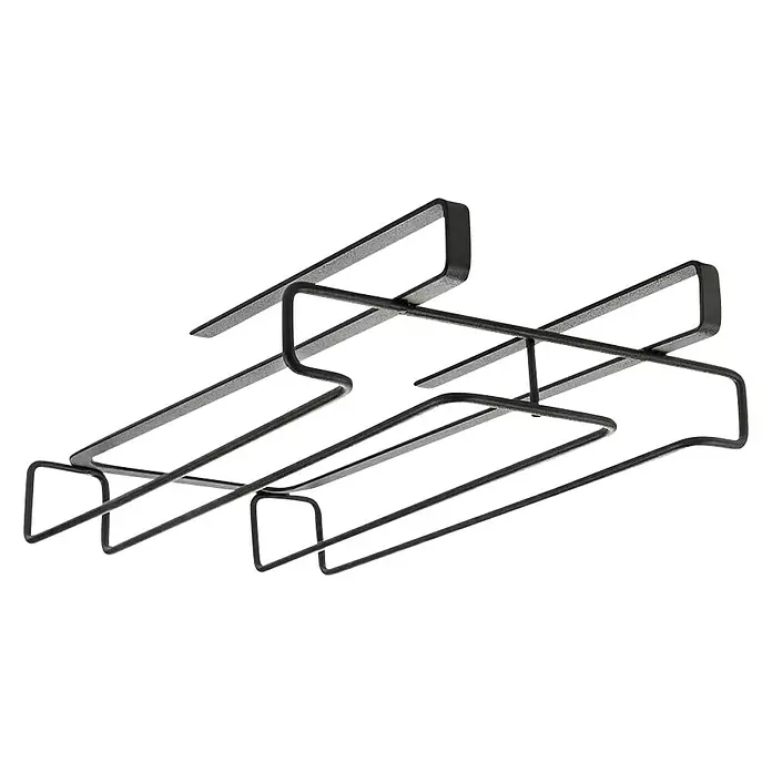 Metaltex Glashalter My-Glass Lava - L x B x H: 21 x 28 x 7 cm - Dieser Artikel zeigt eine stilvolle Weinregalhalterung, ideal zur eleganten Aufbewahrung von Weingläsern unter Schränken und Regalen.