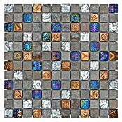 Mosaikfliese Quadrat Crystal Mix XCM CR37 (29,8 x 29,8 cm, Grau, Matt)