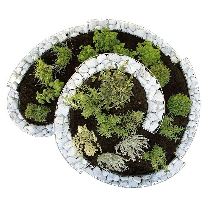 Bellissa Aiuola a spirale per erbe aromatiche con gabbione